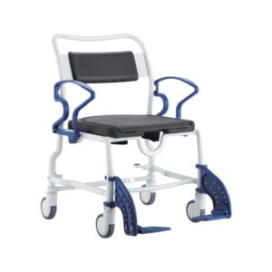 Rebotec Koln Bedside Commode Chair (Red): German-Made, Sturdy & Comfortable with Easy Side Transfer Armrests