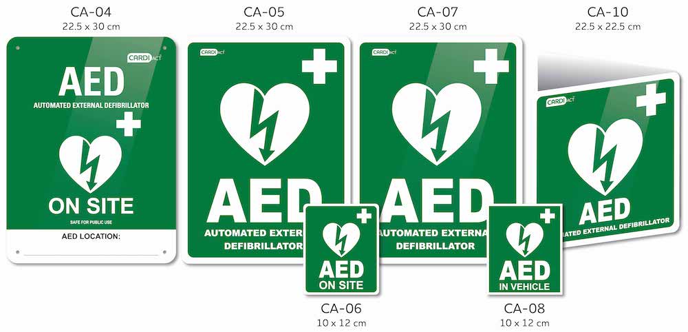 CARDIACT AED In Vehicle Window Sticker 10 x 12cm - Image 2