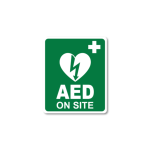 CARDIACT AED On Site Sticker 10 x 12cm