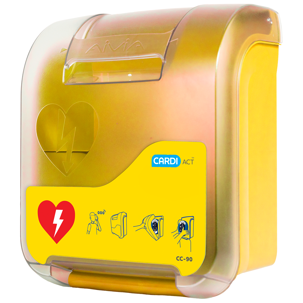 CARDIACT Alarmed AED Cabinet (Yellow)