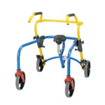 Rebotec Pluto Small Child Reverse Walker with Seat: Adjustable Pediatric Rollator for Enhanced Mobility