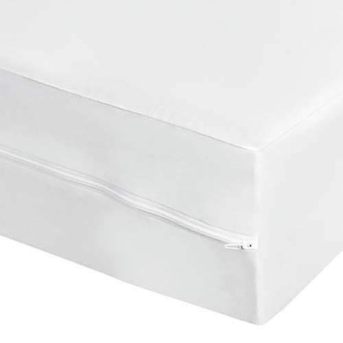 Waterproof Vinyl Mattress Protector Cover - Zippered Single (21cm) for Allergy & Infection Control