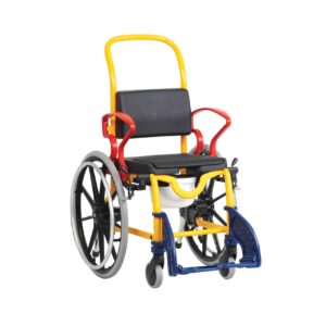 Rebotec Augsburg 24 Self-Propelled Child Commode & Shower Wheelchair - Bright Color