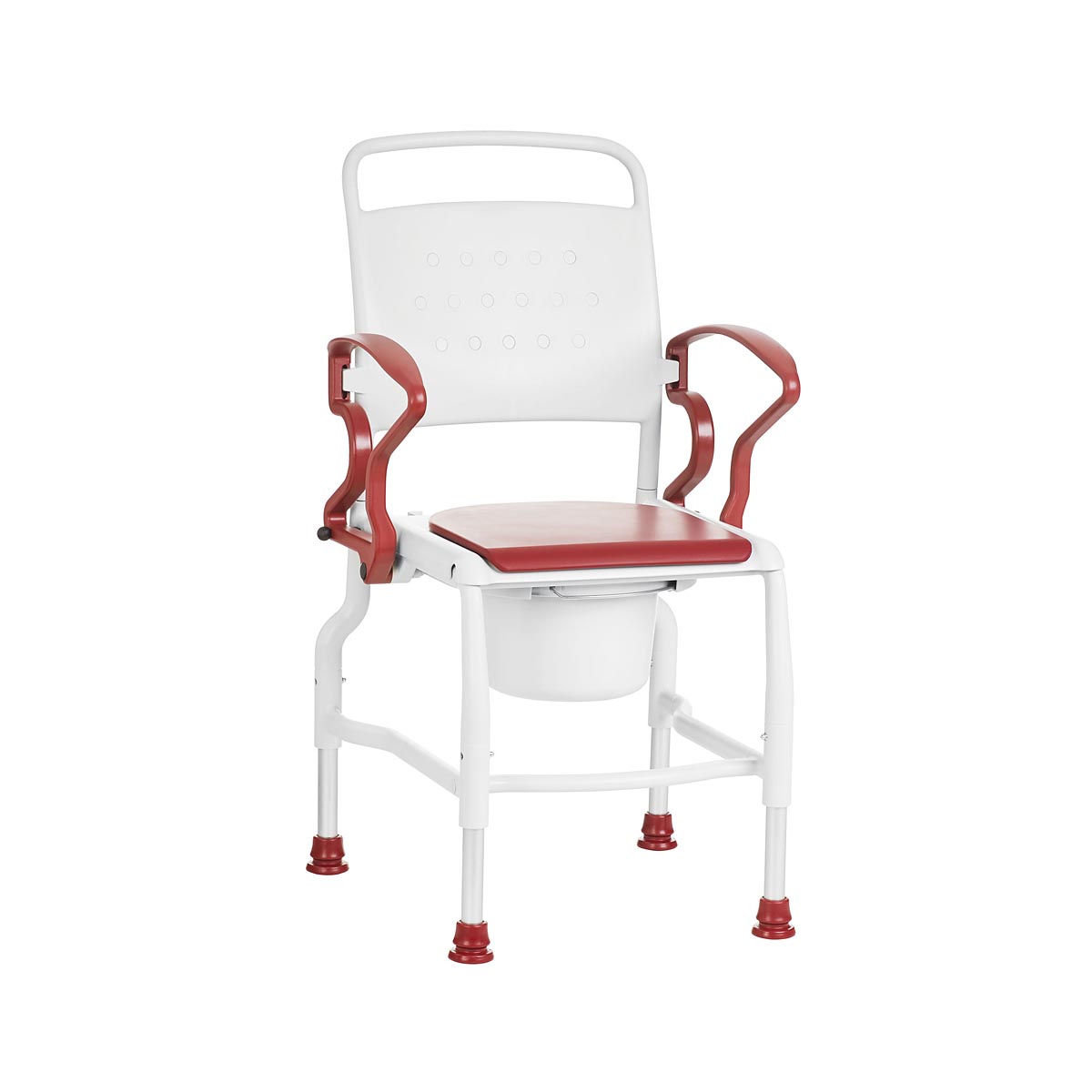Rebotec Koln Bedside Commode Chair (Red): German-Made