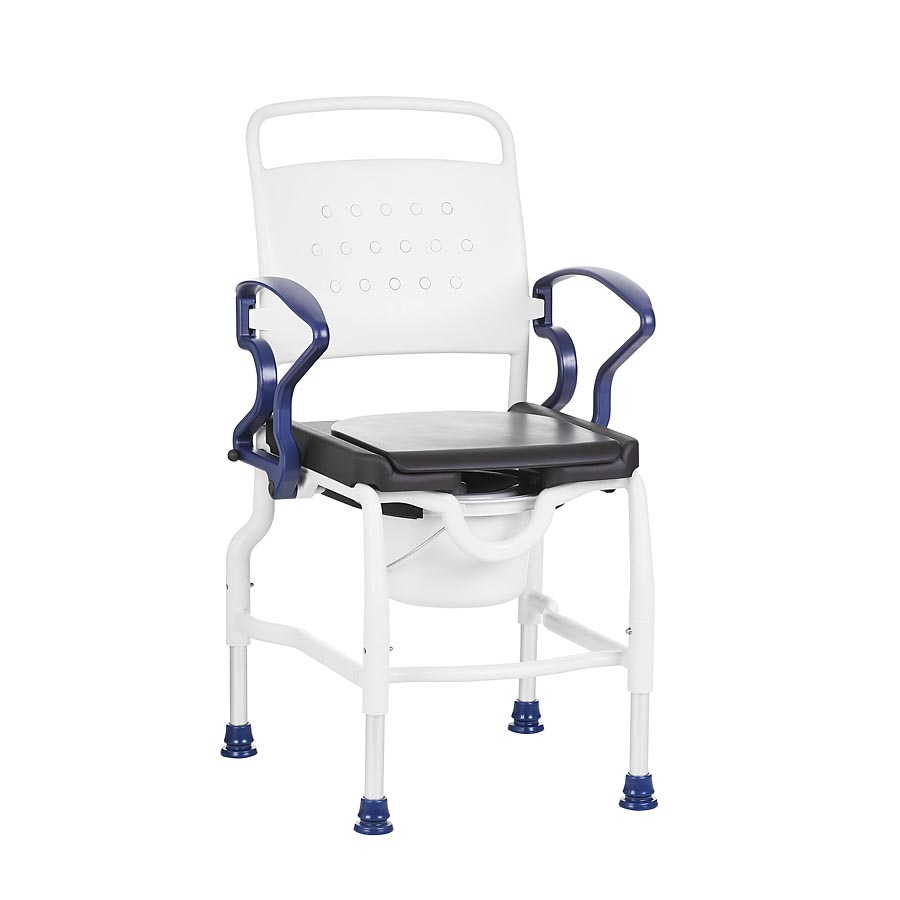 Rebotec Konstanz Versatile Shower Commode Chair: PU Soft Seat