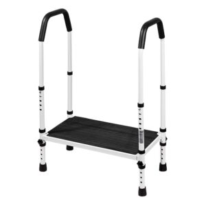 Non-Slip Step Up Stool with Dual Handrails | Sturdy & Versatile Height Assist for Home Safety