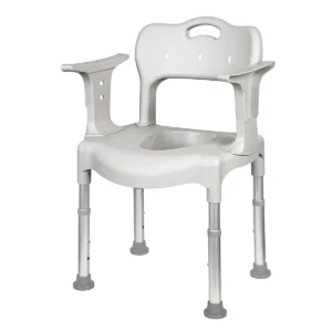 Adjustable 3-in-1 Commode Shower Chair & Over-Toilet Frame for Comfort