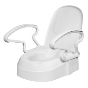 Adjustable Height Toilet Seat Raiser with Armrests: Enhanced Safety