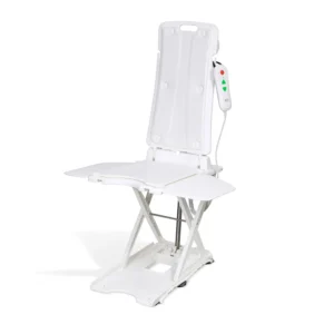 Electric Bath Lift Chair - White: Reclining