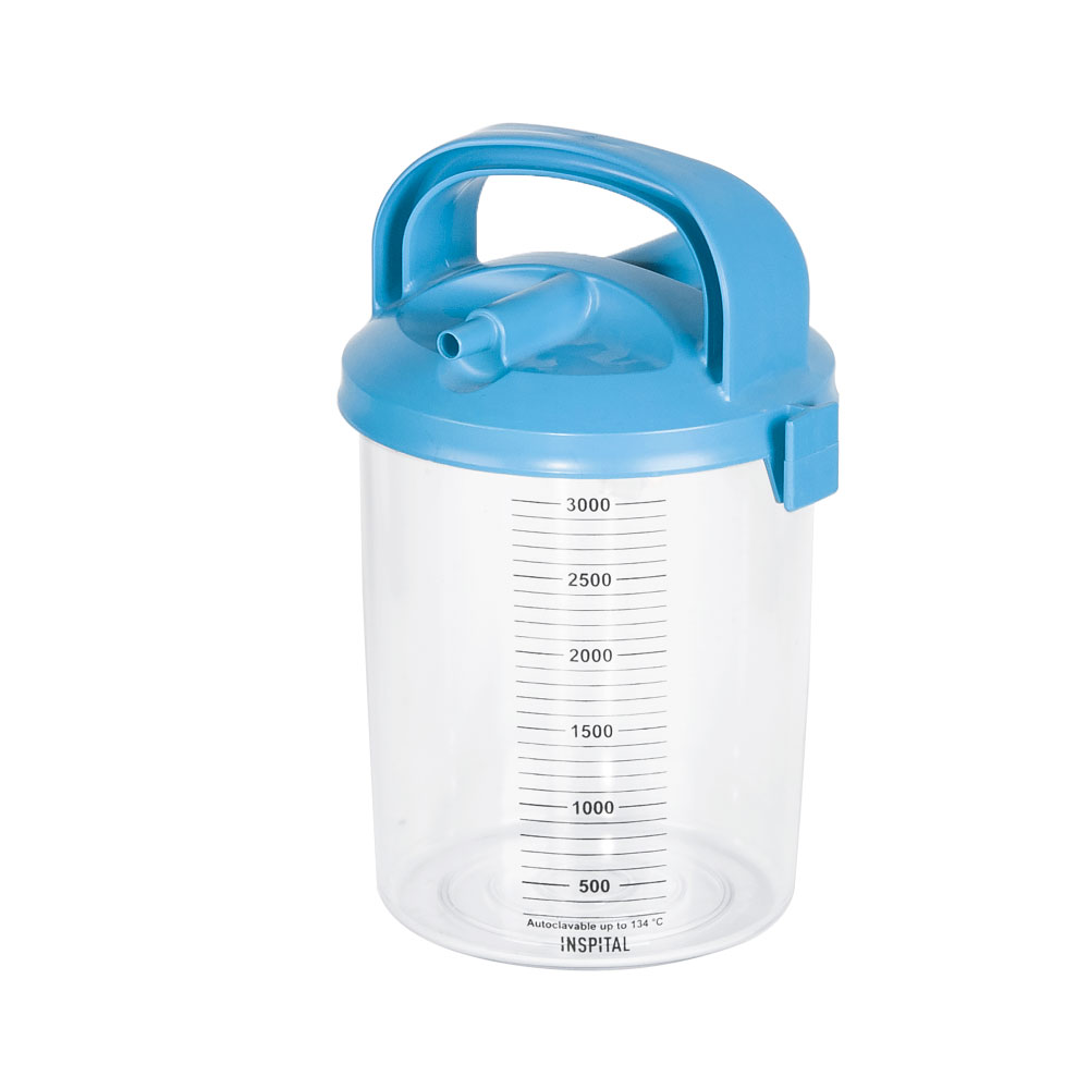 Reusable 3L Suction Pump Canister for ISU Units: Autoclavable Fluid Collection