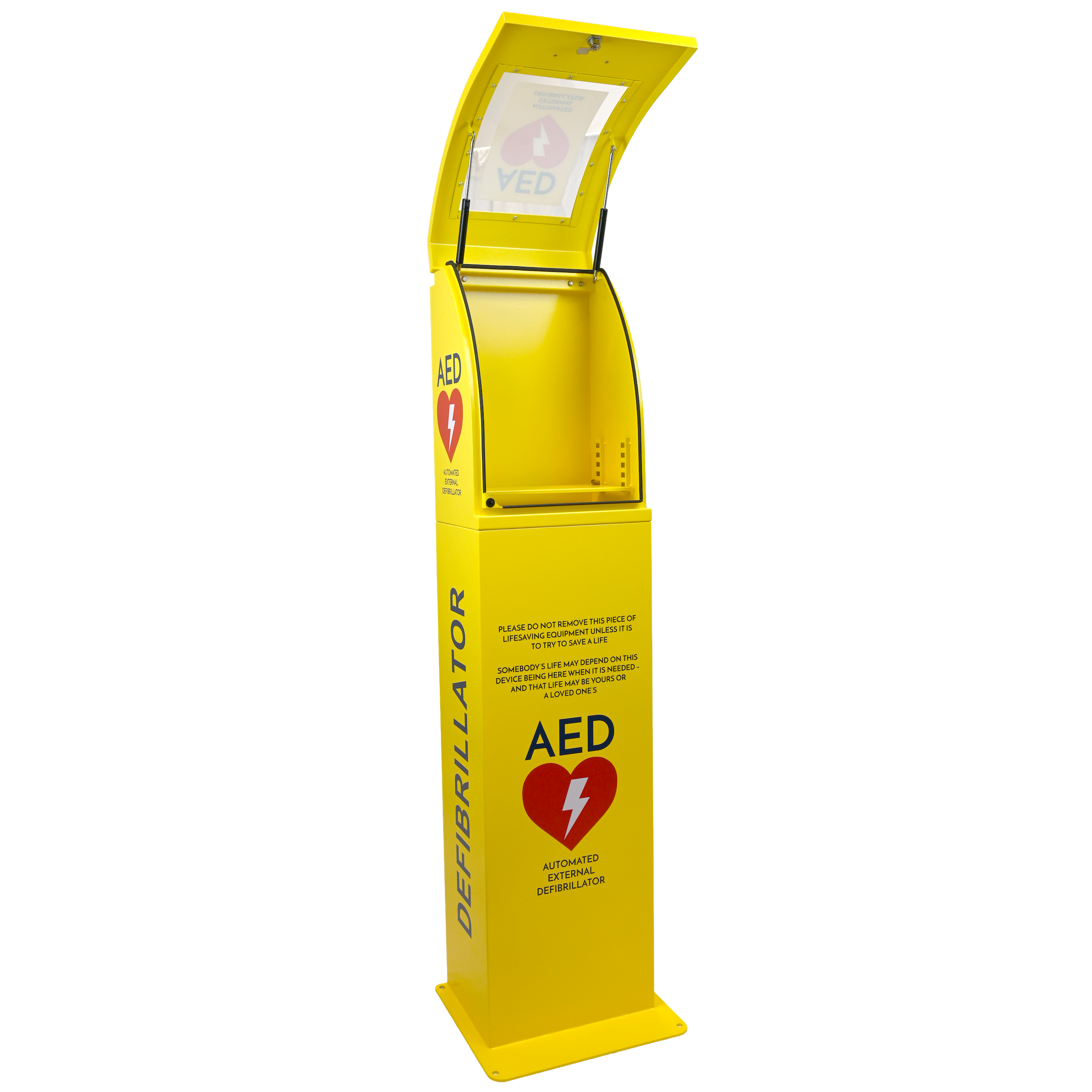 CARDIACT Yellow Floor Mount AED Cabinet 30 x 40 x 160 cm - Image 2